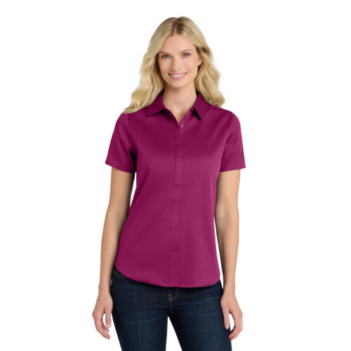 Women's Short Sleeve SuperPro React ™ Twill Shirt Thumbnail