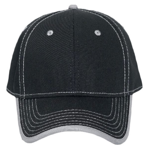 OTTO Superior Cotton Twill w/ Contrast Stitching Binding Trim Visor Six Panel Low Profile Baseball Cap Thumbnail