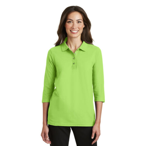 Women's Silk Touch 3/4 Sleeve Polo Thumbnail