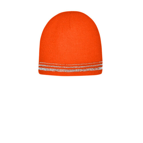 Lined Enhanced Visibility with Reflective Stripes Beanie Thumbnail